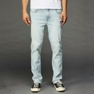 RSQ NWT Men's Light Tint Wash Distressed Slim Denim Jeans